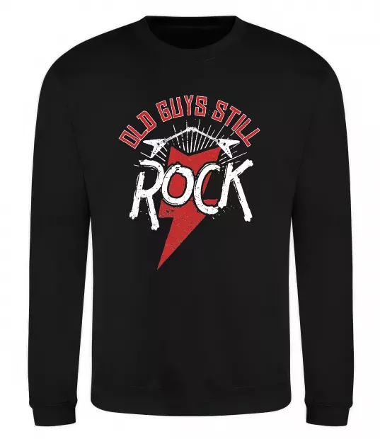 Свитшот Old guys still rock Черный фото