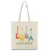 Еко-сумка Let`s rock гітари Бежевий фото