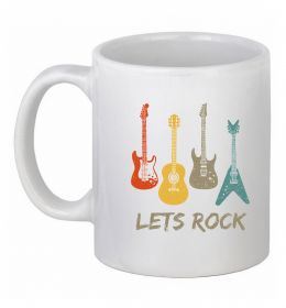 Чашка керамічна Let`s rock гітари
