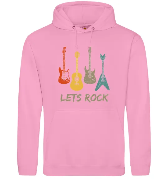 Женская толстовка (худи) Let`s rock гітари Розовый фото