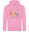 Женская толстовка (худи) Let`s rock гітари Розовый фото