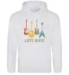 Женская толстовка (худи) Let`s rock гітари Серый меланж фото