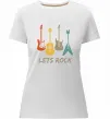 Женская премиум футболка Let`s rock гітари Белый фото