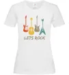 Жіноча футболка Let`s rock гітари Білий фото