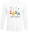 Лонгслів Let`s rock гітари Білий фото