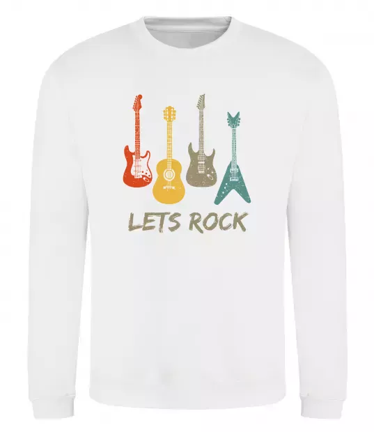 Світшот Let`s rock гітари Білий фото
