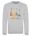 Світшот Let`s rock гітари Сірий меланж фото