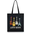 Еко-сумка Let`s rock гітари Чорний фото