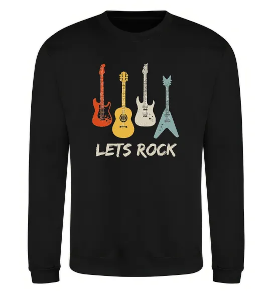 Свитшот Let`s rock гітари Черный фото