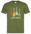 Мужская футболка Let`s rock гітари Оливковый Мужская футболка Let`s rock гітари Оливковый фото