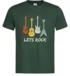 Мужская футболка Let`s rock гітари Темно-зеленый Мужская футболка Let`s rock гітари Темно-зеленый фото