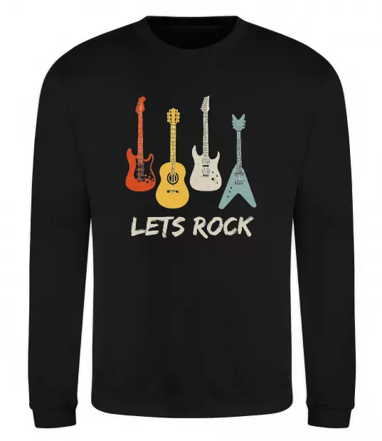 Світшот Let`s rock гітари Чорний фото