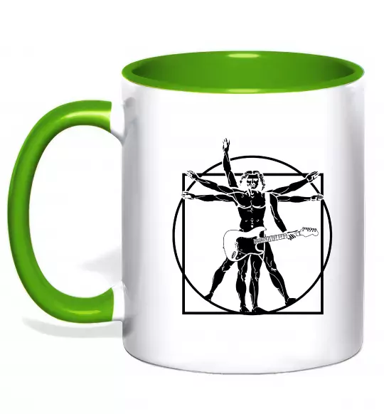 Чашка з кольоровою ручкою Da Vinci rock Зелений фото