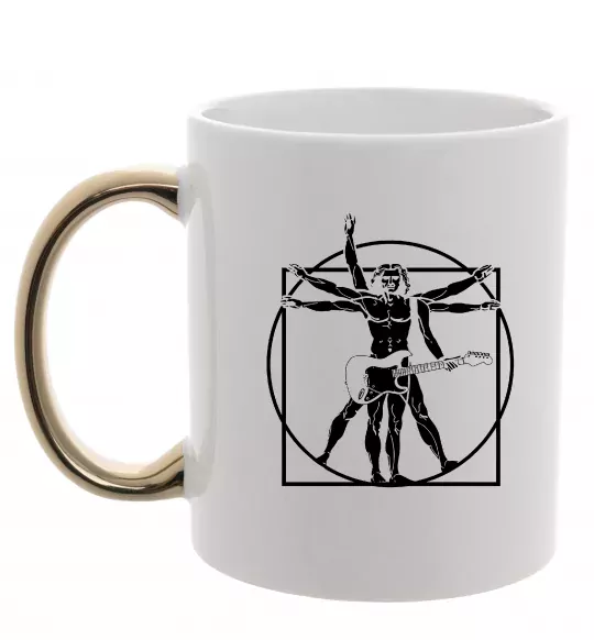 Чашка з кольоровою ручкою Da Vinci rock Золото фото