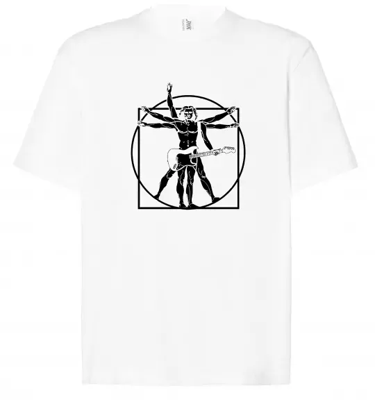 Футболка Оверсайз Da Vinci rock Белый фото