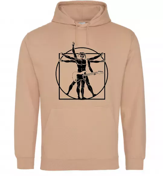 Женская толстовка (худи) Da Vinci rock Песочный фото