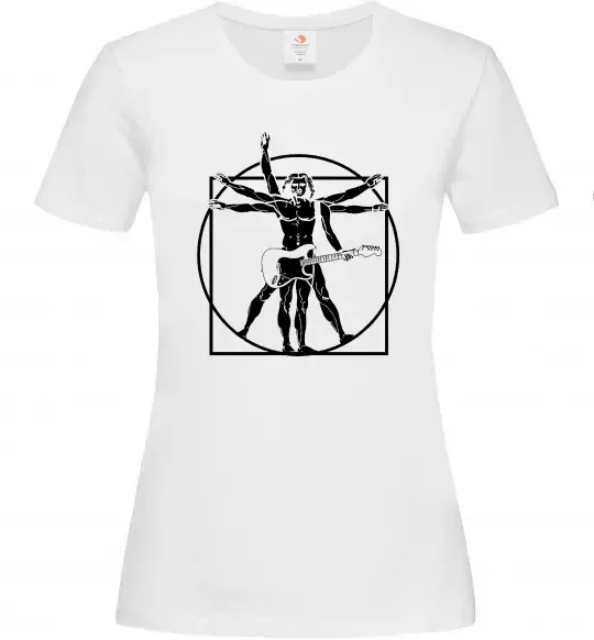 Женская футболка Da Vinci rock Белый фото