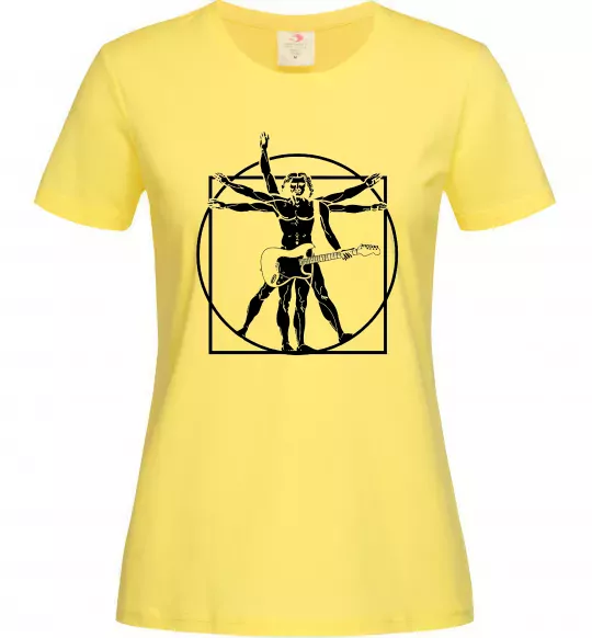 Женская футболка Da Vinci rock Лимонный фото