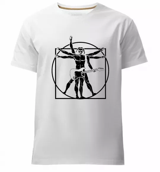 Мужская премиум футболка Da Vinci rock Белый фото