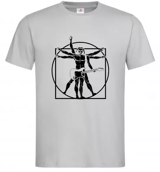 Чоловіча футболка Da Vinci rock Сірий фото