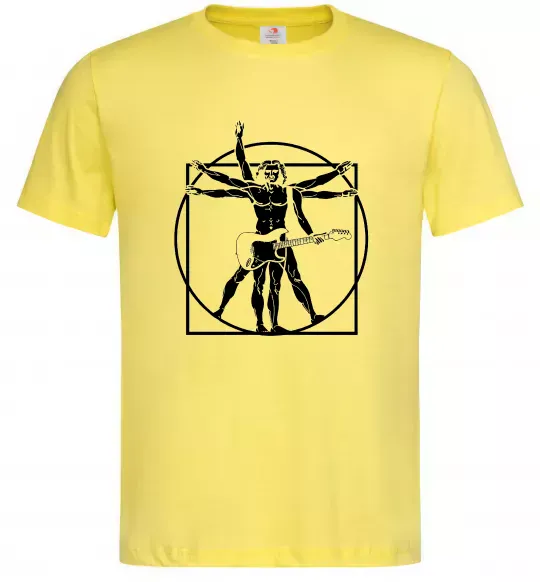 Чоловіча футболка Da Vinci rock Лимонний фото