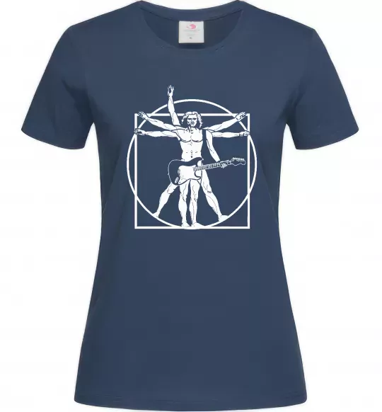 Женская футболка Da Vinci rock Темно-синий фото