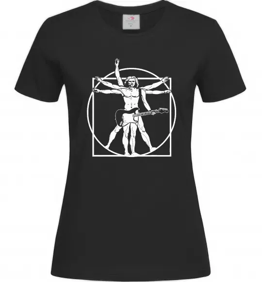 Женская футболка Da Vinci rock Черный фото