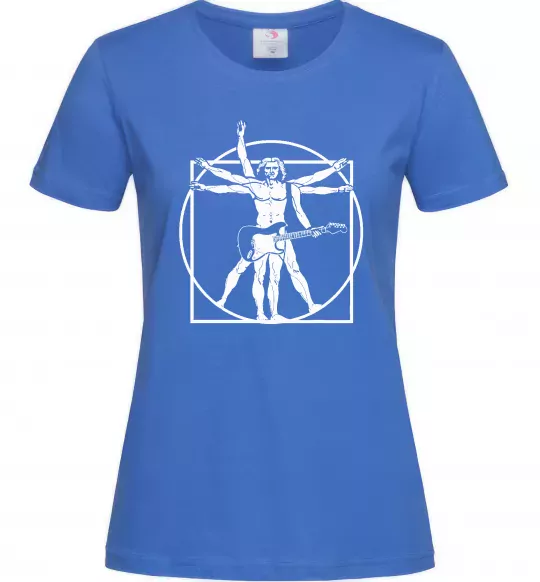 Женская футболка Da Vinci rock Ярко-синий фото