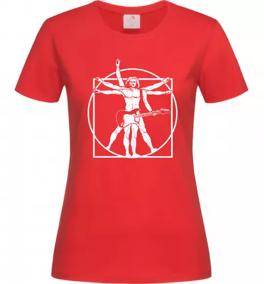 Женская футболка Da Vinci rock Красный фото