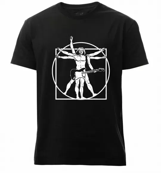 Мужская премиум футболка Da Vinci rock Черный фото