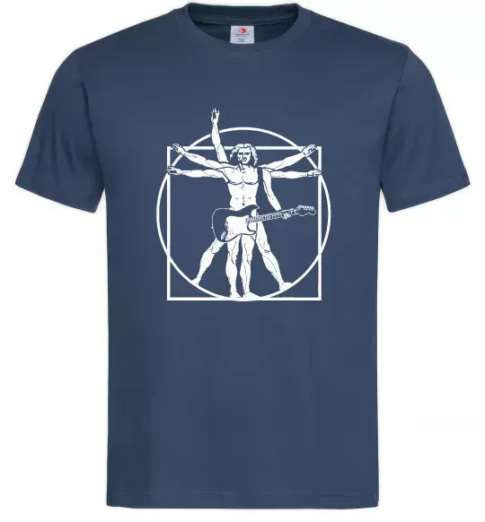 Чоловіча футболка Da Vinci rock Темно-синій фото