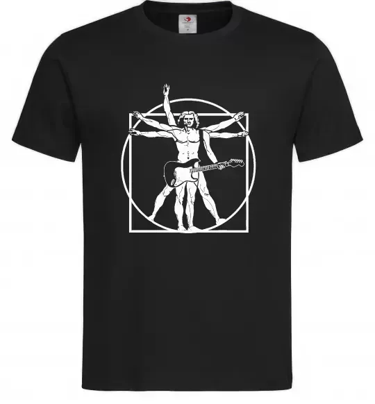 Чоловіча футболка Da Vinci rock Чорний фото