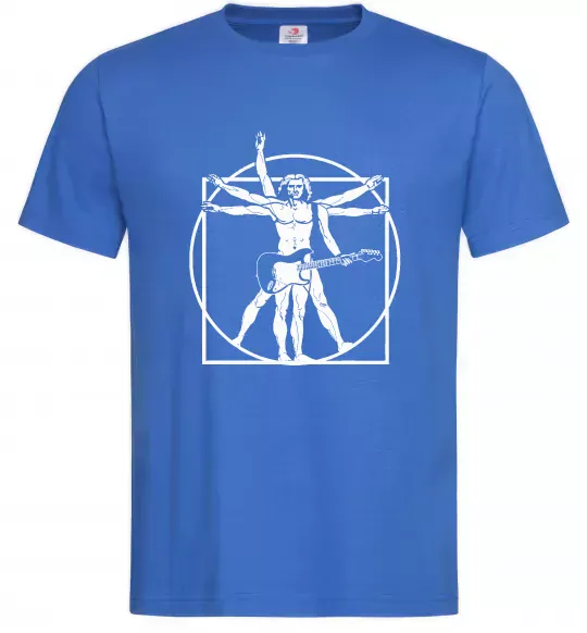 Чоловіча футболка Da Vinci rock Яскраво-синій фото