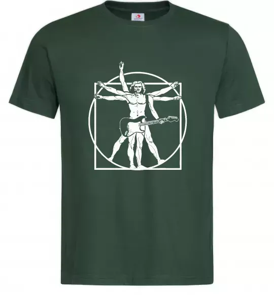 Чоловіча футболка Da Vinci rock Темно-зелений фото