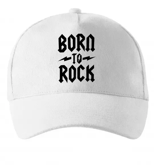 Кепка Born to rock Белый фото