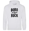 Мужская толстовка (худи) Born to rock Серый меланж фото