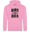 Женская толстовка (худи) Born to rock Розовый фото