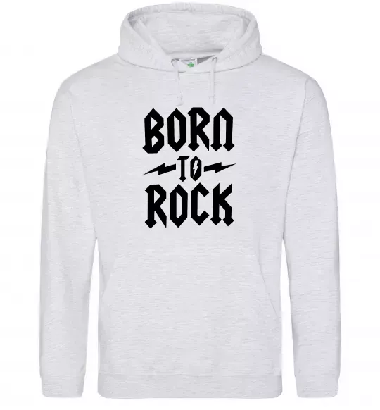 Жіноча толстовка (худі) Born to rock Сірий меланж фото