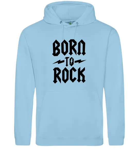 Женская толстовка (худи) Born to rock Голубой фото