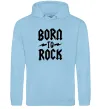 Женская толстовка (худи) Born to rock Голубой фото