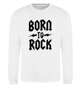 Свитшот Born to rock Белый фото