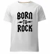 Мужская премиум футболка Born to rock Белый фото