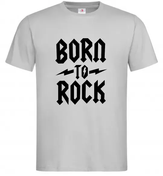 Чоловіча футболка Born to rock Сірий фото