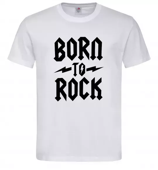 Чоловіча футболка Born to rock Білий фото