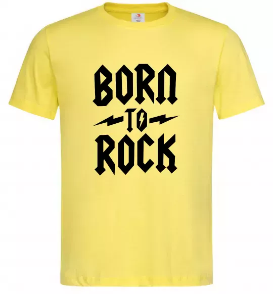 Чоловіча футболка Born to rock Лимонний фото