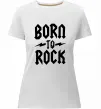 Женская премиум футболка Born to rock Белый фото