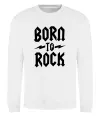 Свитшот Born to rock Белый фото