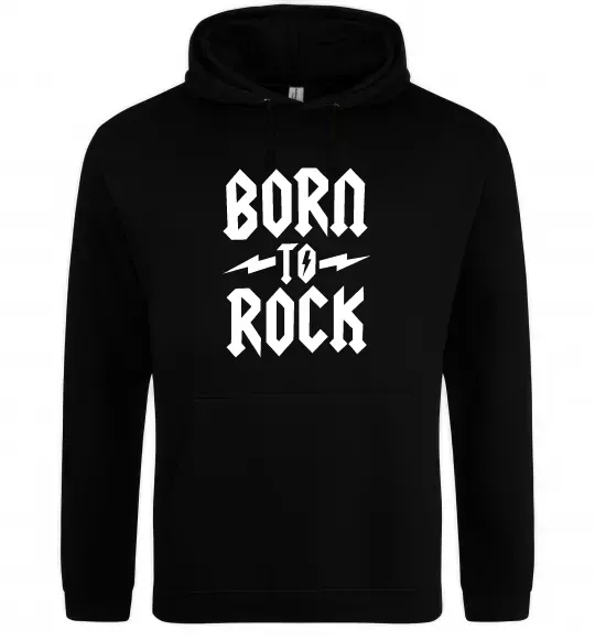 Жіноча толстовка (худі) Born to rock Чорний фото
