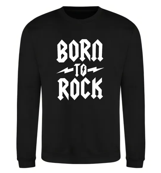 Свитшот Born to rock Черный фото