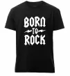 Мужская премиум футболка Born to rock Черный фото